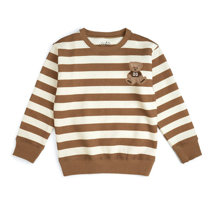 Teddy Bear Stripe Sweatshirt