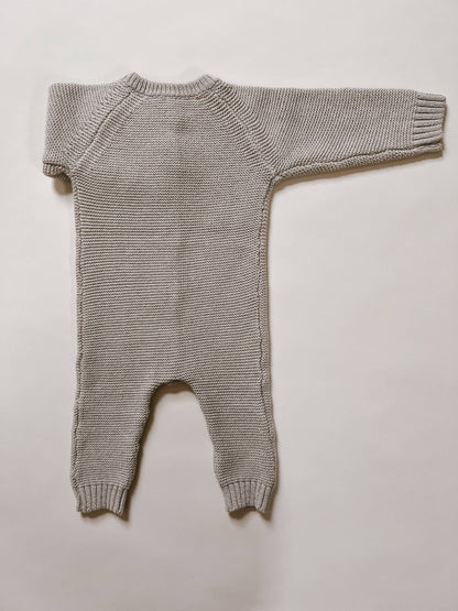 Purl Knit Jumpsuit - Heather Beige