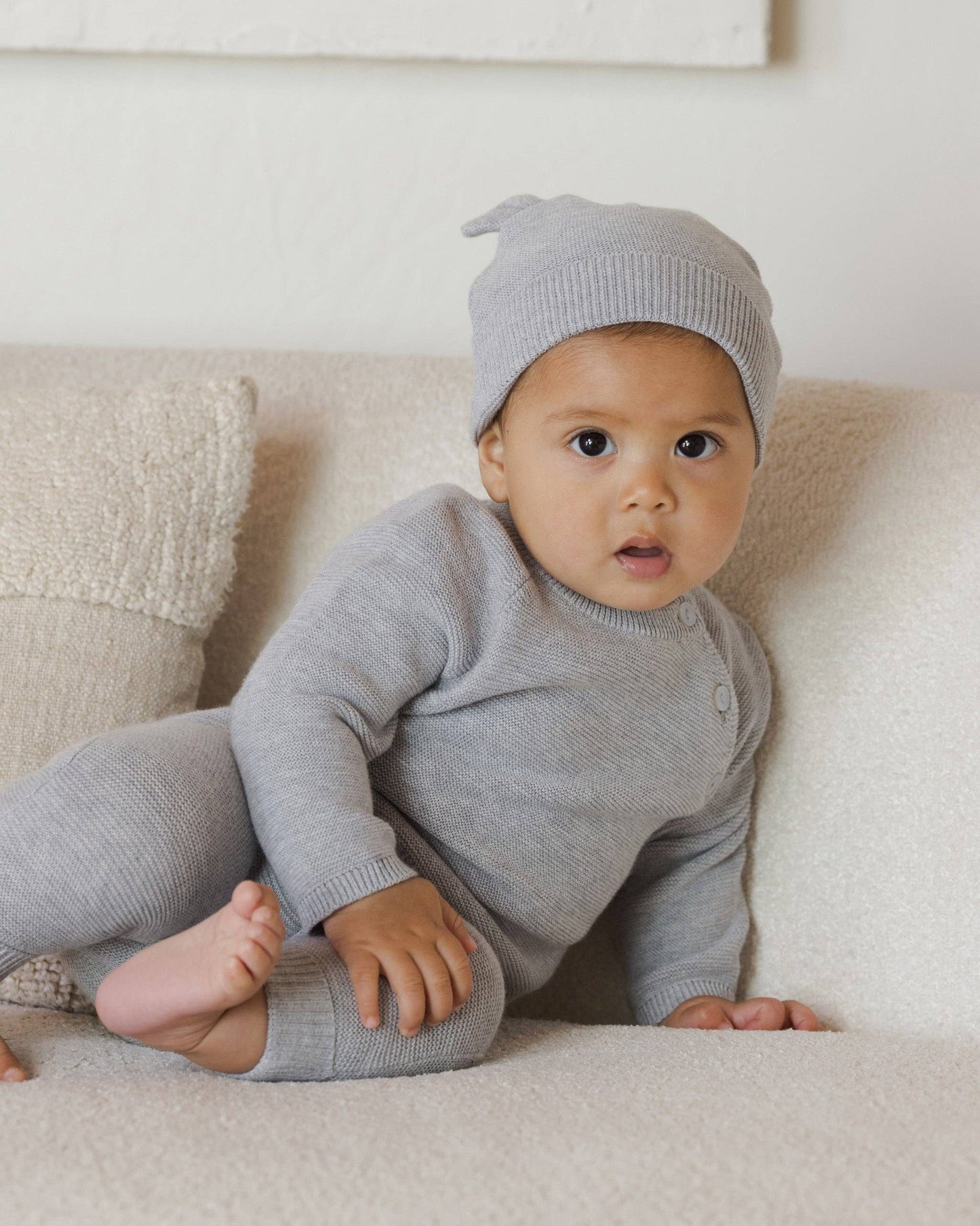 Bear Beanie Dusty Blue