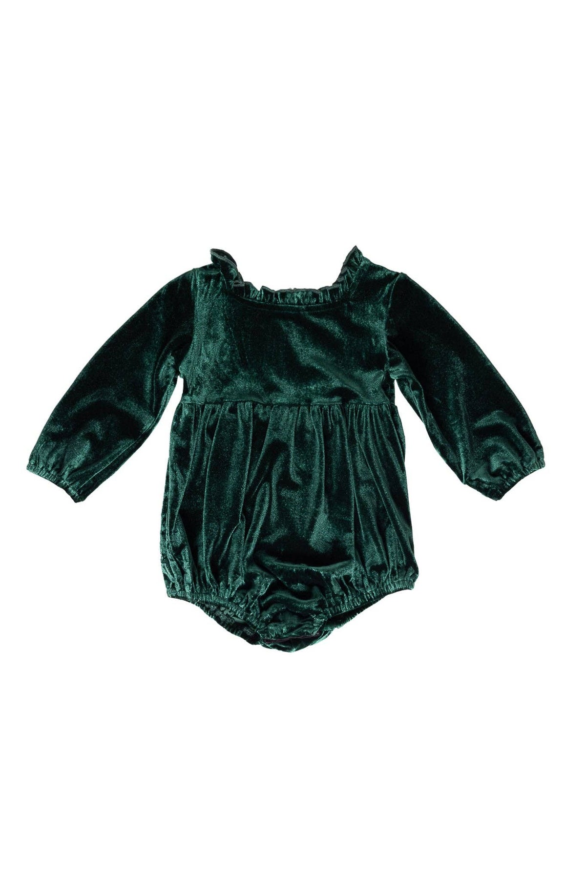 Cypress Romper in Green Velvet