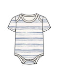 Organic Afton Bodysuit - Wave Rain