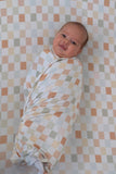 MUTED CHECK SWADDLE & BEANIE