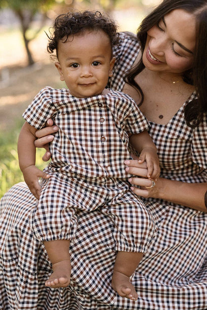 Trevor Romper in Chestnut