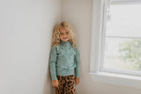 Adorable Sweetness - Kids Teal Pom Pom Winter Sweater: 5/6