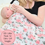 Pretty in Peony Baby Swaddle Blanket