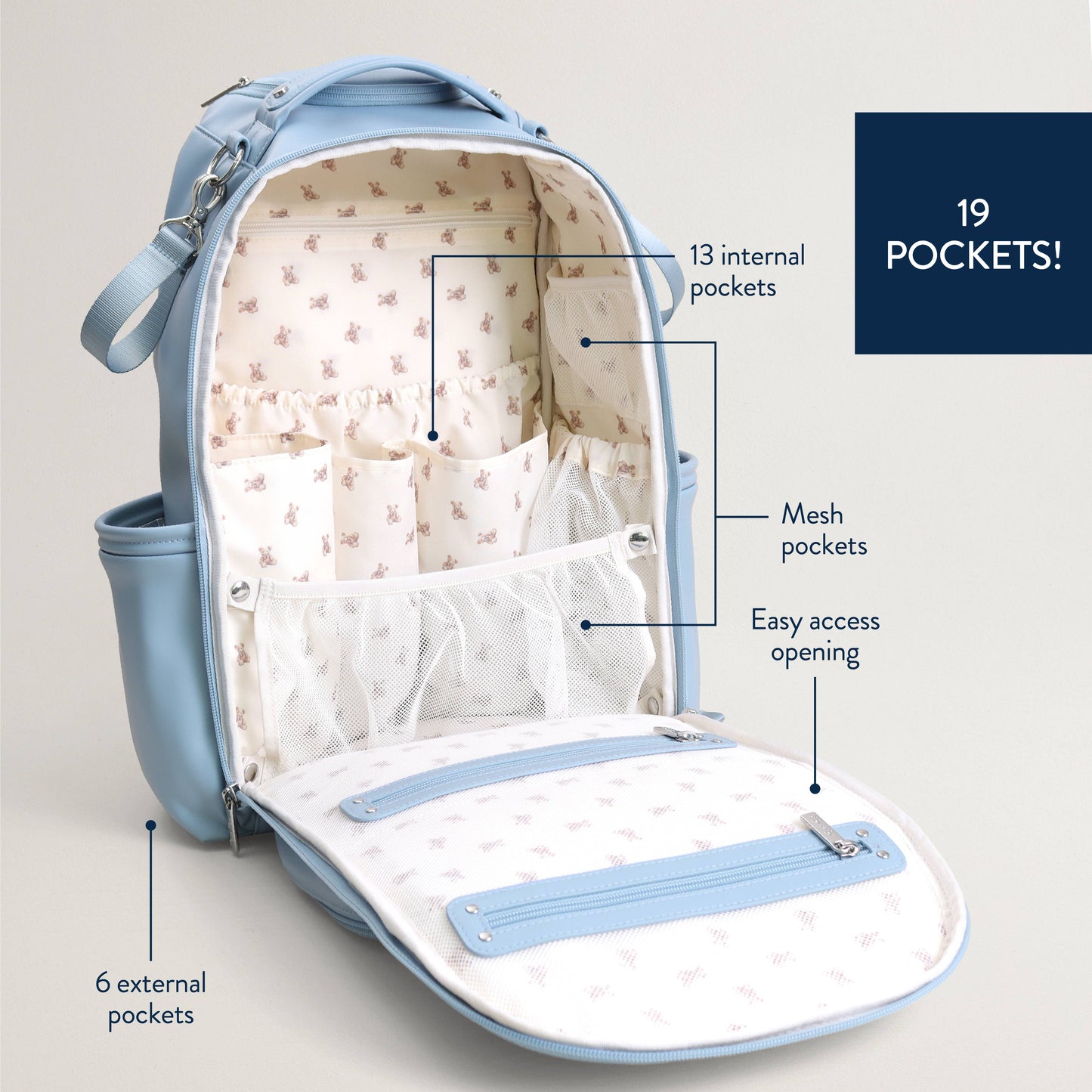 Teddy Blue Boss Plus™ Diaper Bag