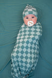 STORMY CHECK SWADDLE & BEANIE
