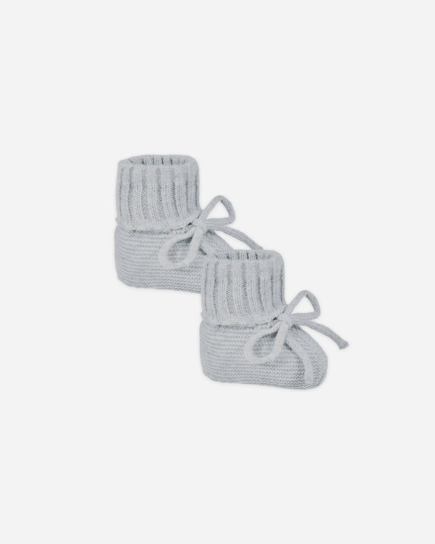 Knit Booties - Dusty Blue