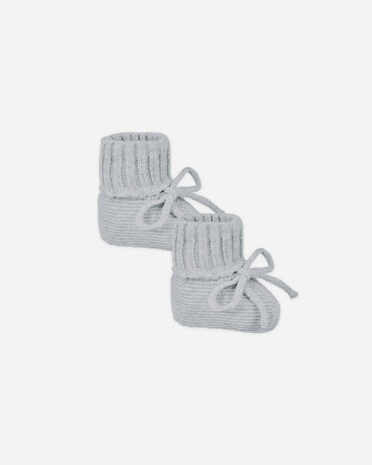 Knit Booties - Dusty Blue
