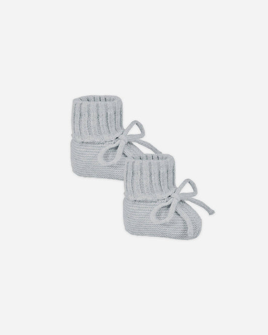 Knit Booties - Dusty Blue