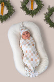 MUTED CHECK SWADDLE & BEANIE