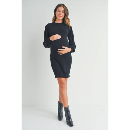 Maternity LS Rib Knit Dress