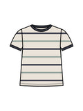 Organic Andy Ringer Tee - Aldo Stripe/Navy/Jade