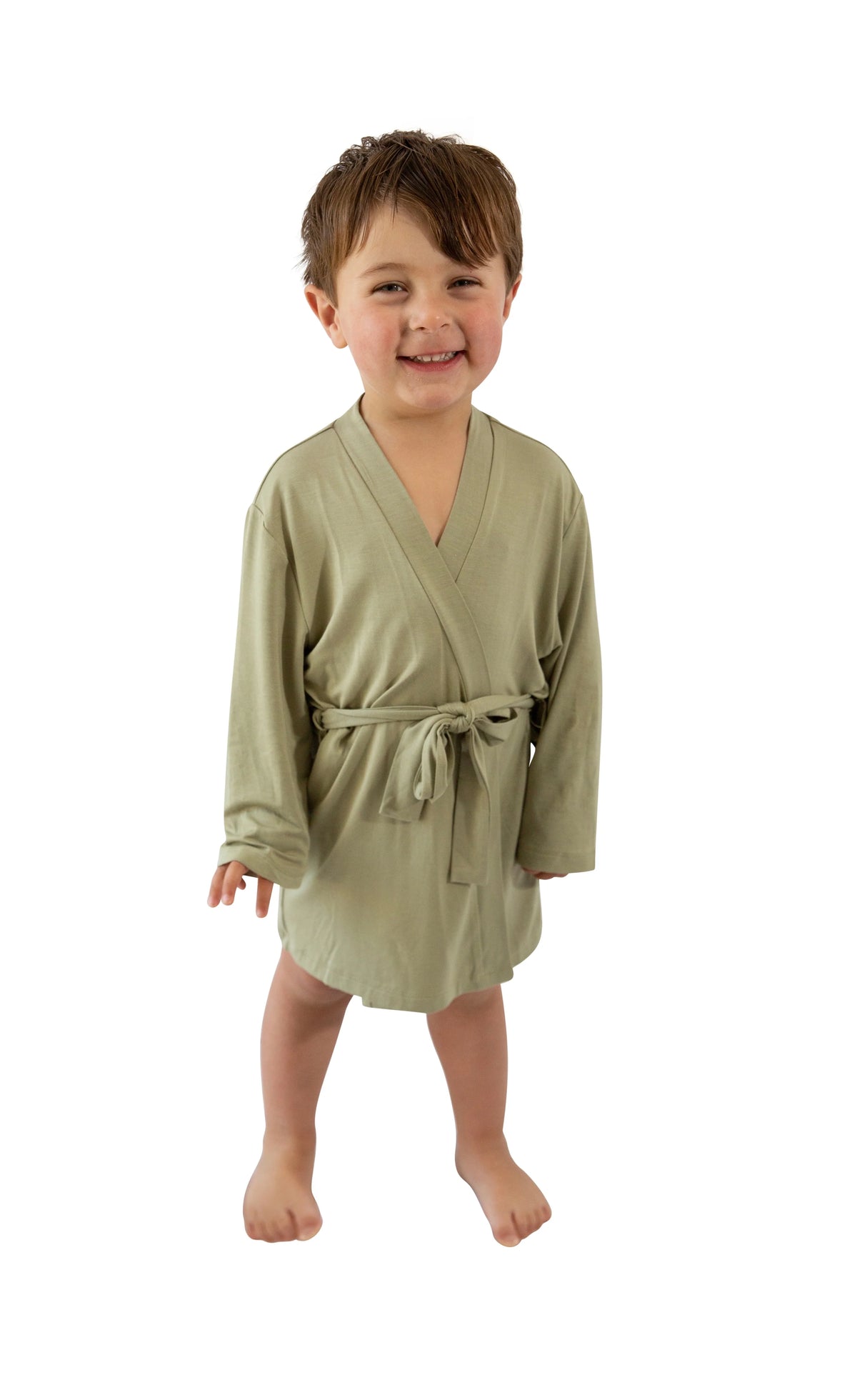 LUXE Bamboo Toddler Robe - Moss
