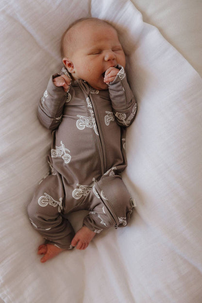 Bamboo Zip Pajamas | Dirt Bike