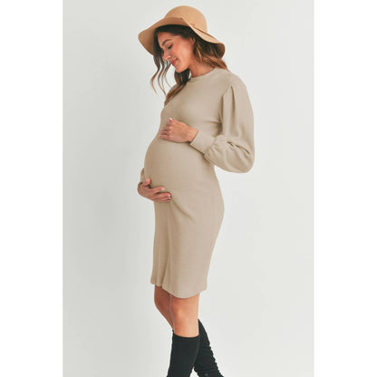 Maternity LS Rib Knit Dress