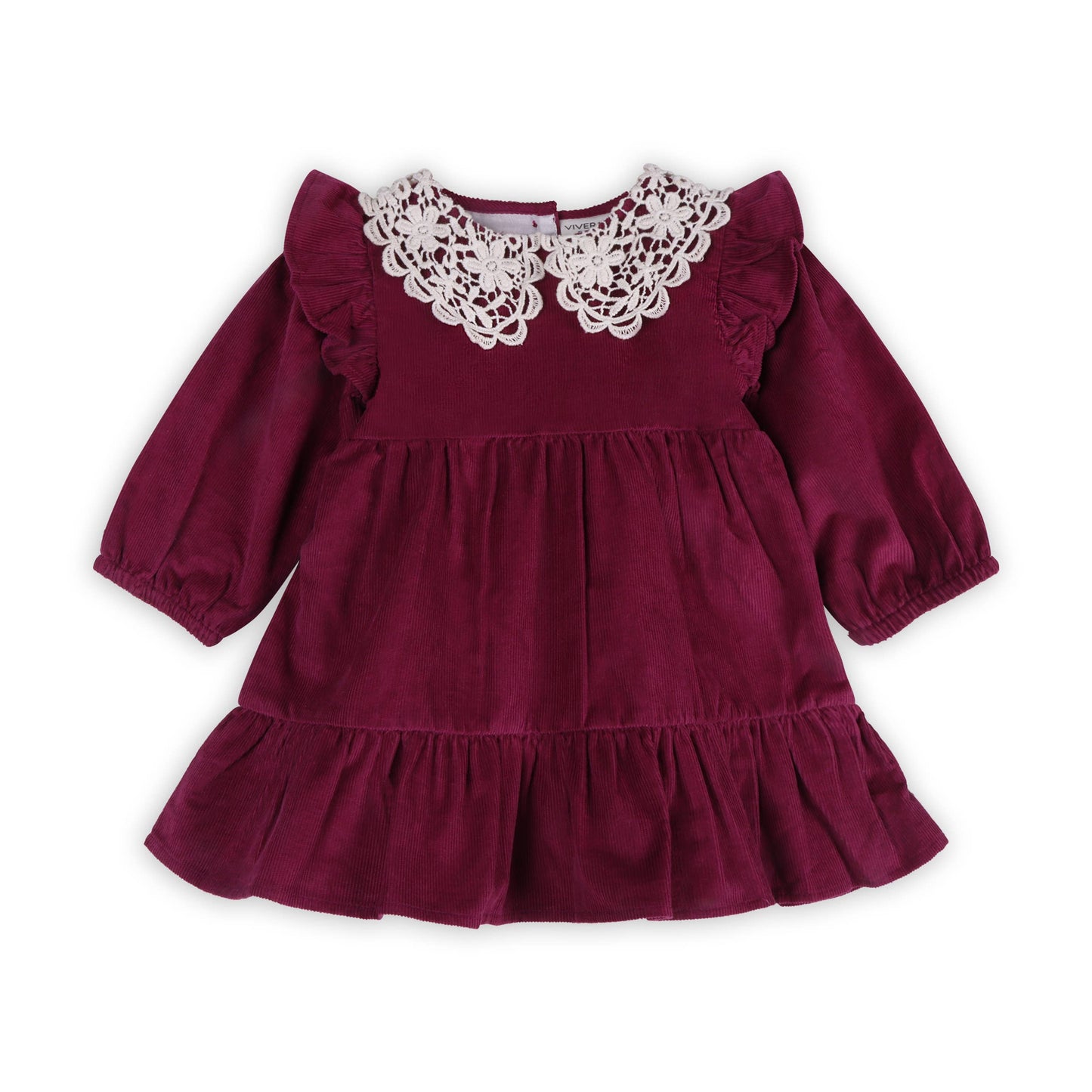 Corduroy Dress Set - Raspberry