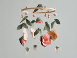 ChilDreams - Baby Mobile - Floral nursery mobile - Butterfly crib mobile