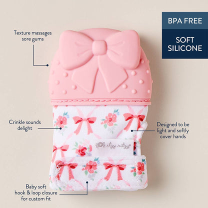 Itzy Mitt™ Silicone Teething Mitt - Bow