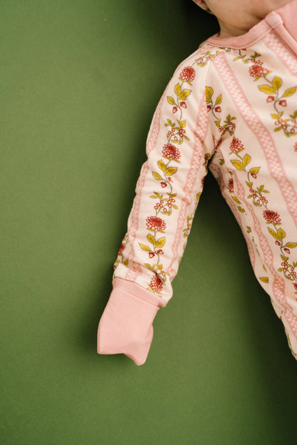 Vintage Floral Stripe Bamboo Sleeper