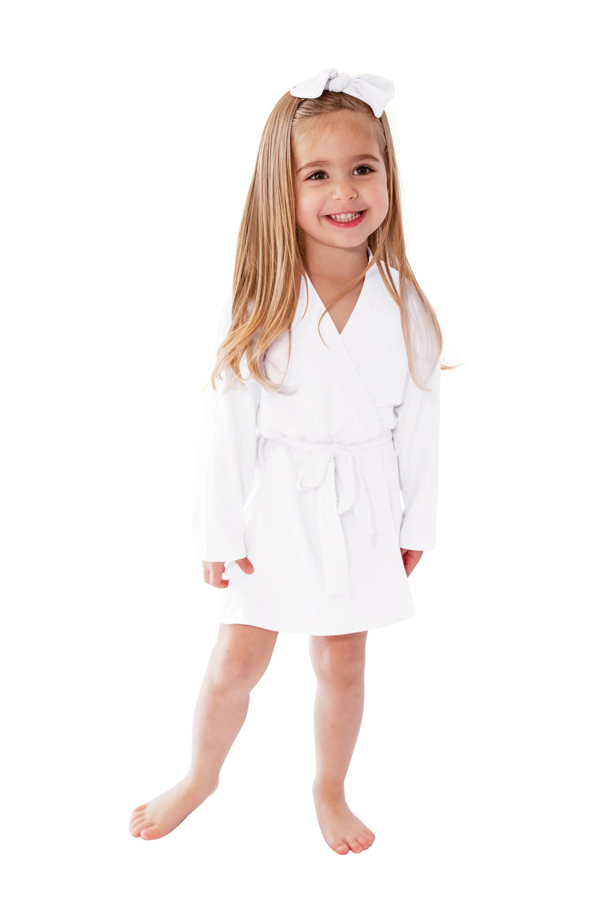 LUXE Bamboo Toddler Robe - White