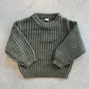 Mali Wear - Chunky Cotton Sweater - Olive