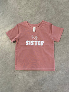 Big Sister Kids Tee - Pink