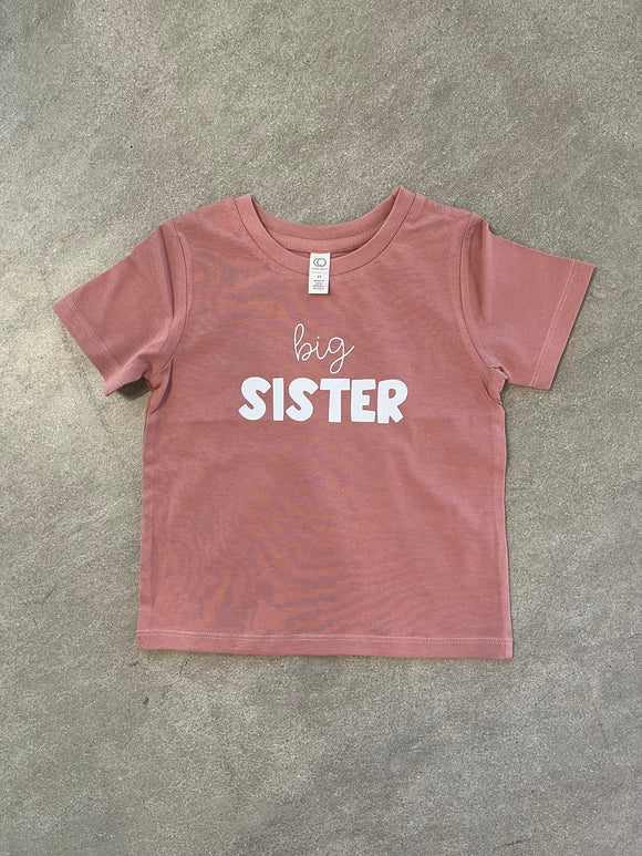Big Sister Kids Tee Pink - Main Image