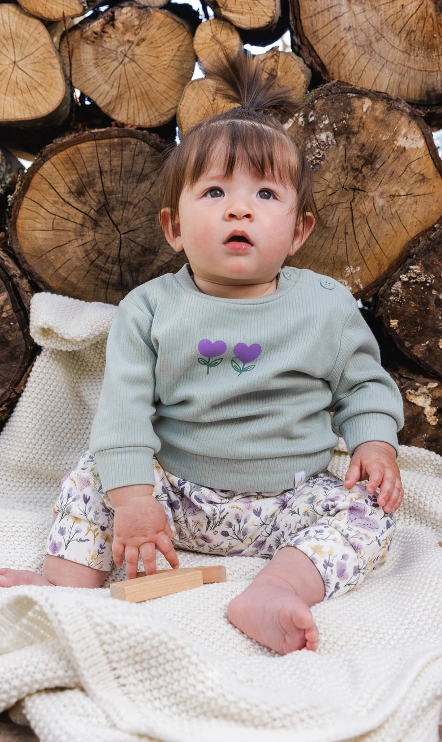 DPD Organic Pant Set - Green Floral