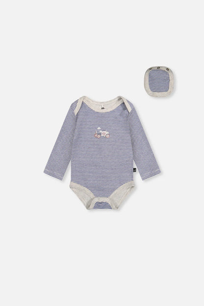 DPD Organic Onesie - Car Stripes