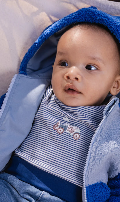 DPD Organic Onesie - Car Stripes