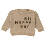 Organic Graphic Sweatshirt - Happy Day
