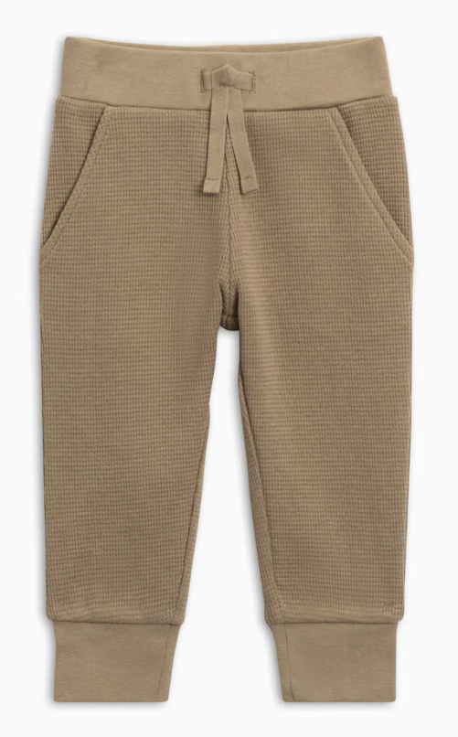 Organic Baby and Kids Nelson Waffle Knit Jogger - Spruce