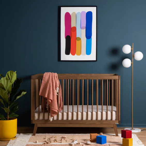 mid century modern crib and dresser Soho 3-in-1 Convertible Crib