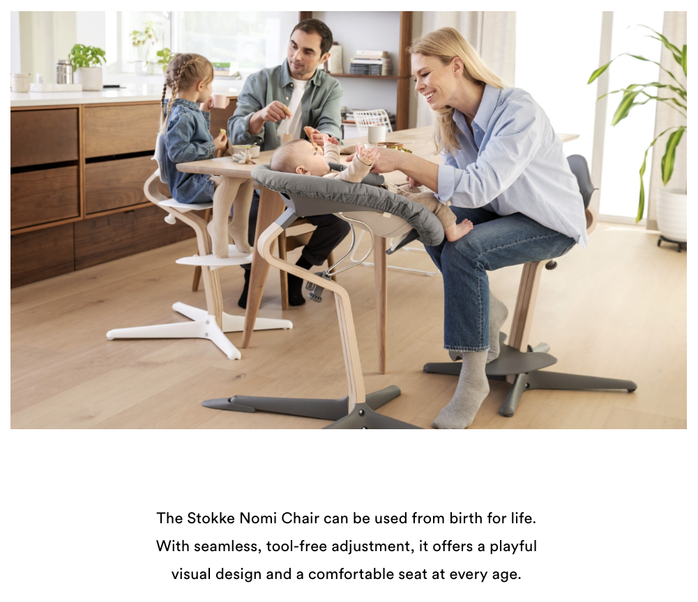 stokke nomi high chair bundle Evomove Nomi Highchair