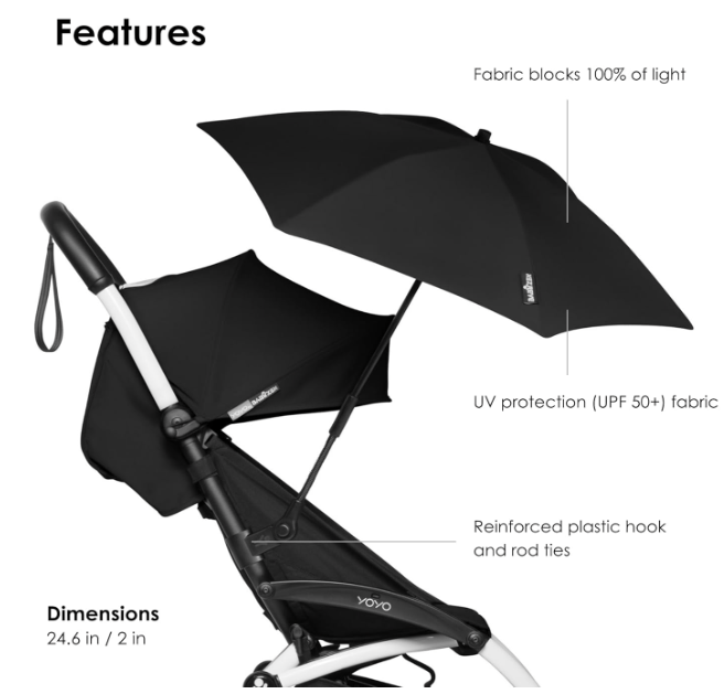 yoyo umbrella stroller YOYO Parasol Taupe