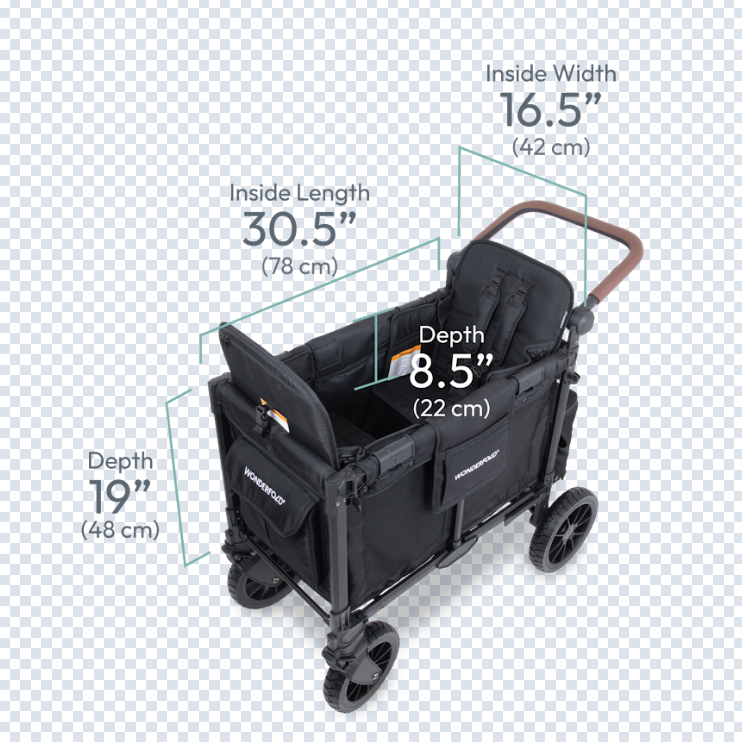 W2 Luxe Pro Double Seater Stroller Wagon