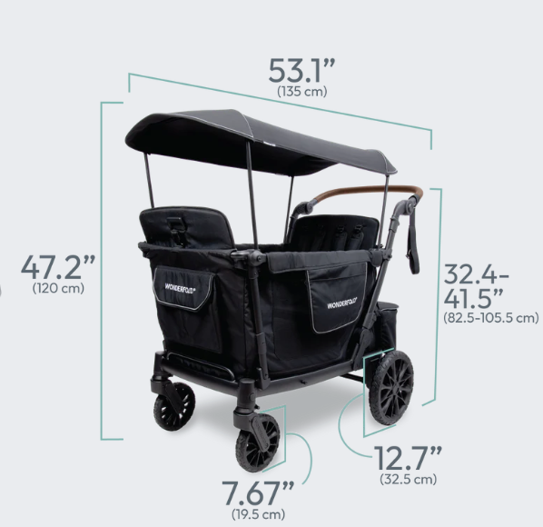 Wonderfold L4 Double Stroller Wagon