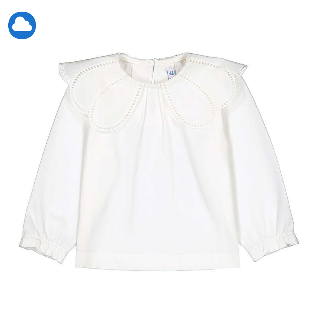 Mayoral - LS Collared Shirt - White