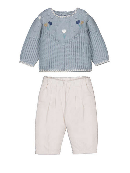 Mayoral Sweater/Pants Set - Heart