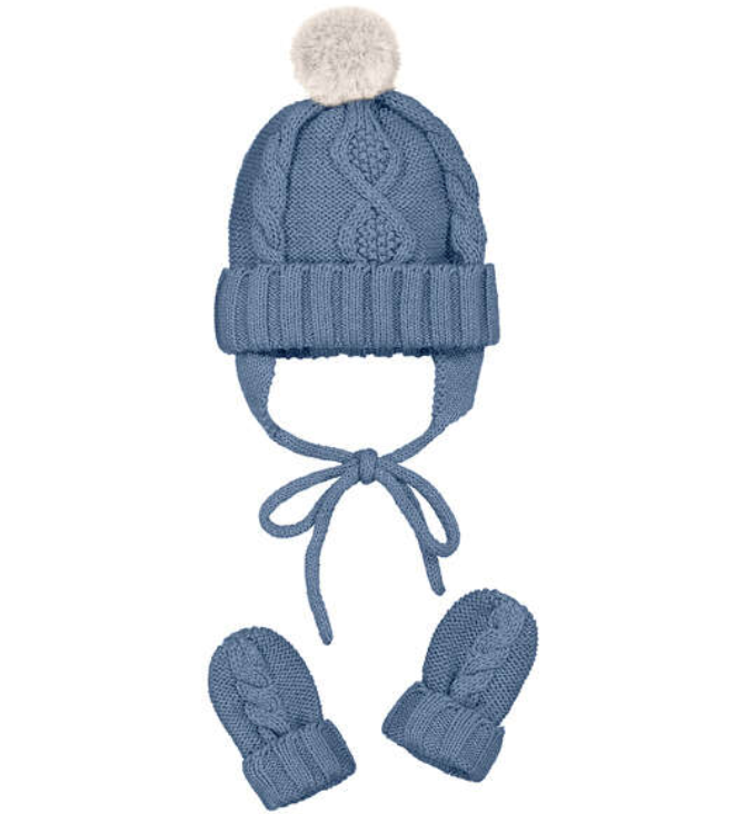 Mayoral Hat/Mittens Set - Blue