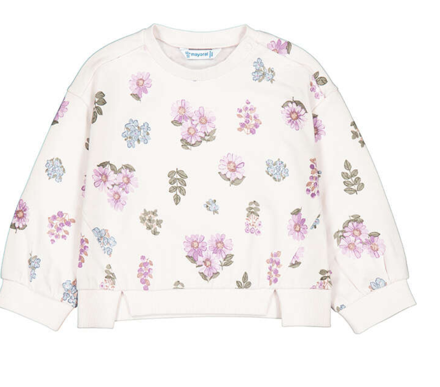 Mayoral Fleece Pullover - Floral