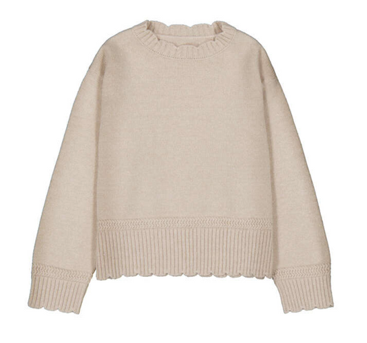 Mayoral Sweater Scallop - Beige