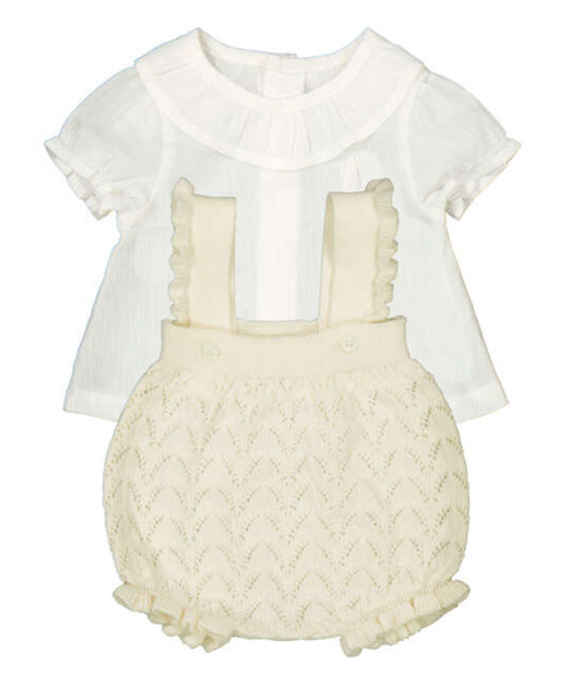 Mayoral Knit Romper Set - Pottery