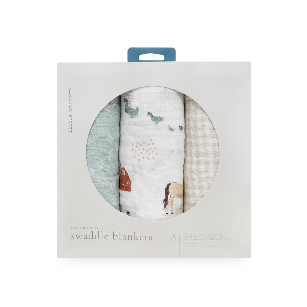 Cotton Muslin Swaddle 3 Pack