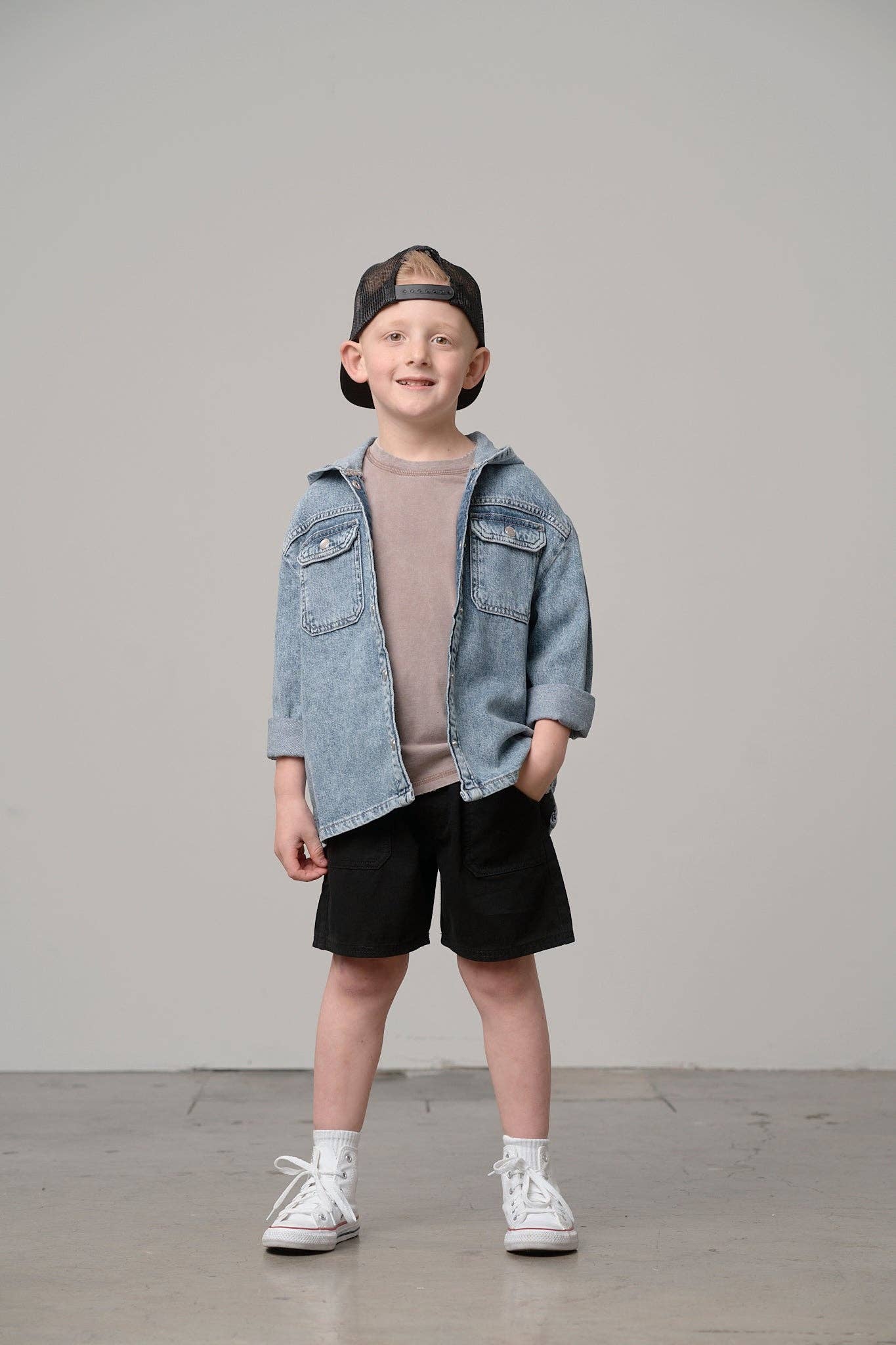 Hooded Jacket - Light Denim