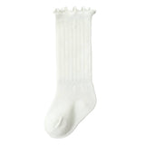 Over-the-knee socks: White