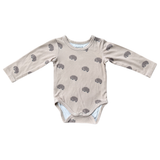 Long Sleeve Bodysuit Bamboo - Trains