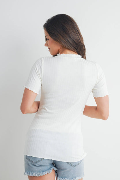 Ribbed SS T-Shirt Maternity