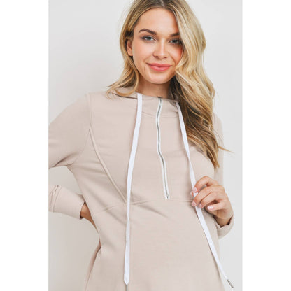 Maternity Nursing Half-Zip Hoodie